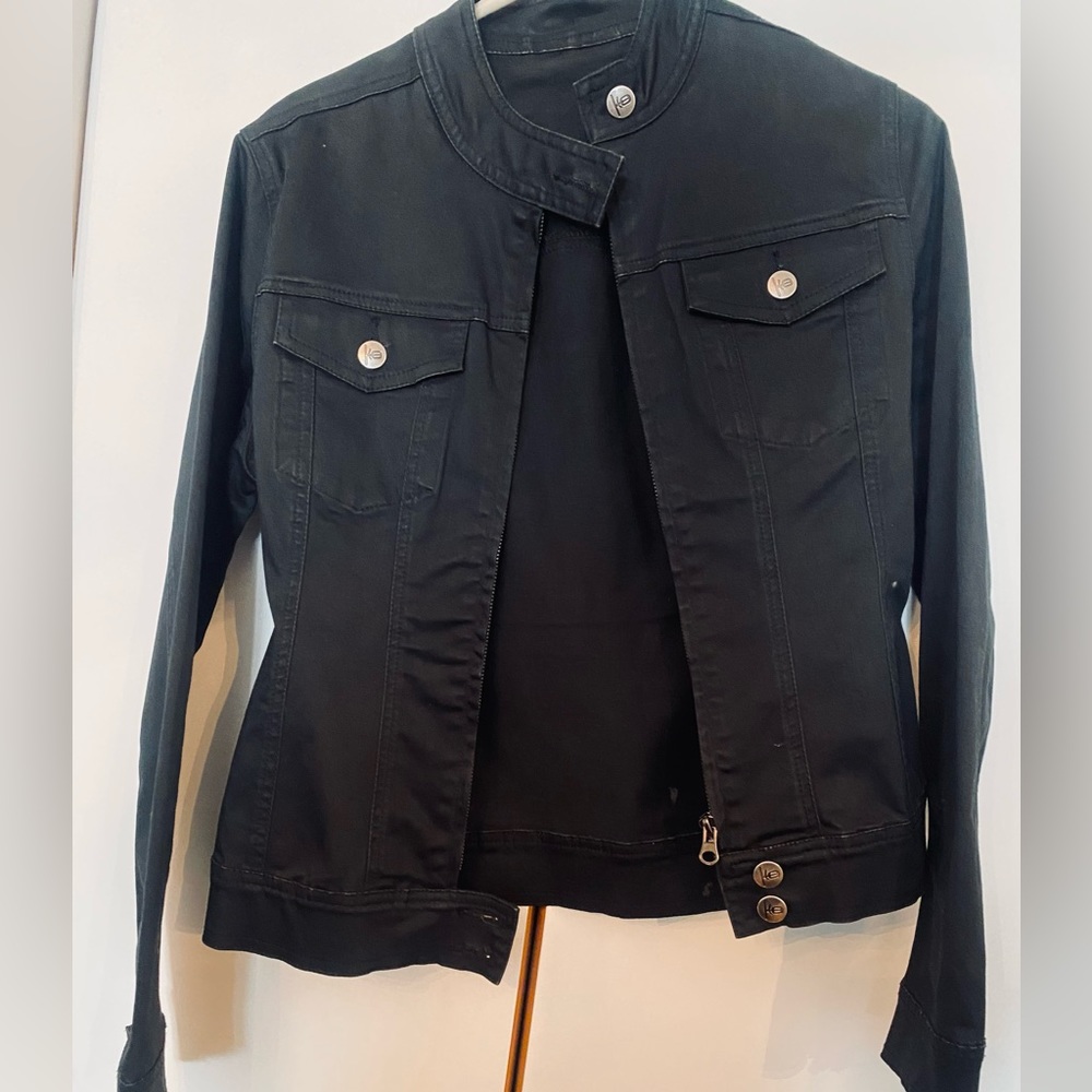 Black jean coat